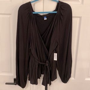 Long Sleeve Wrap Top
